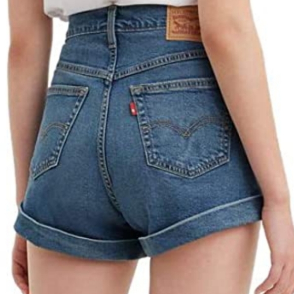 - Levi's Mom Short on Babe Brigade Blue High rise Size 27 - Picture 3 of 5